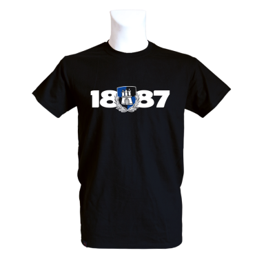 T-Shirt B '18Hammburg87' retro, schwarz